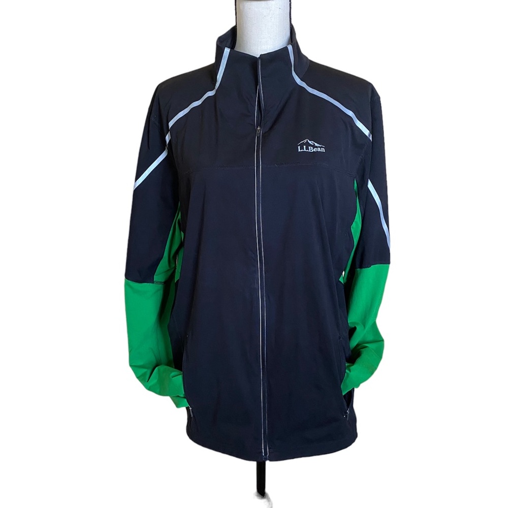 LL Bean Lightweight water-repellent Full-zip trail jacket EUC Large
